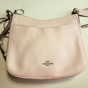 Coach Pink Pebbled Leather Chaise Crossbody Bag